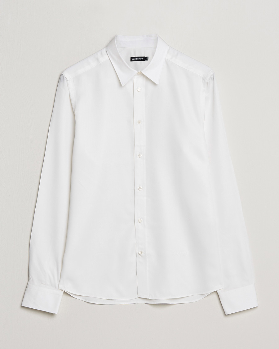 Herren | Hemden | J.Lindeberg | Slim Fit Tencel Shirt Cloud White
