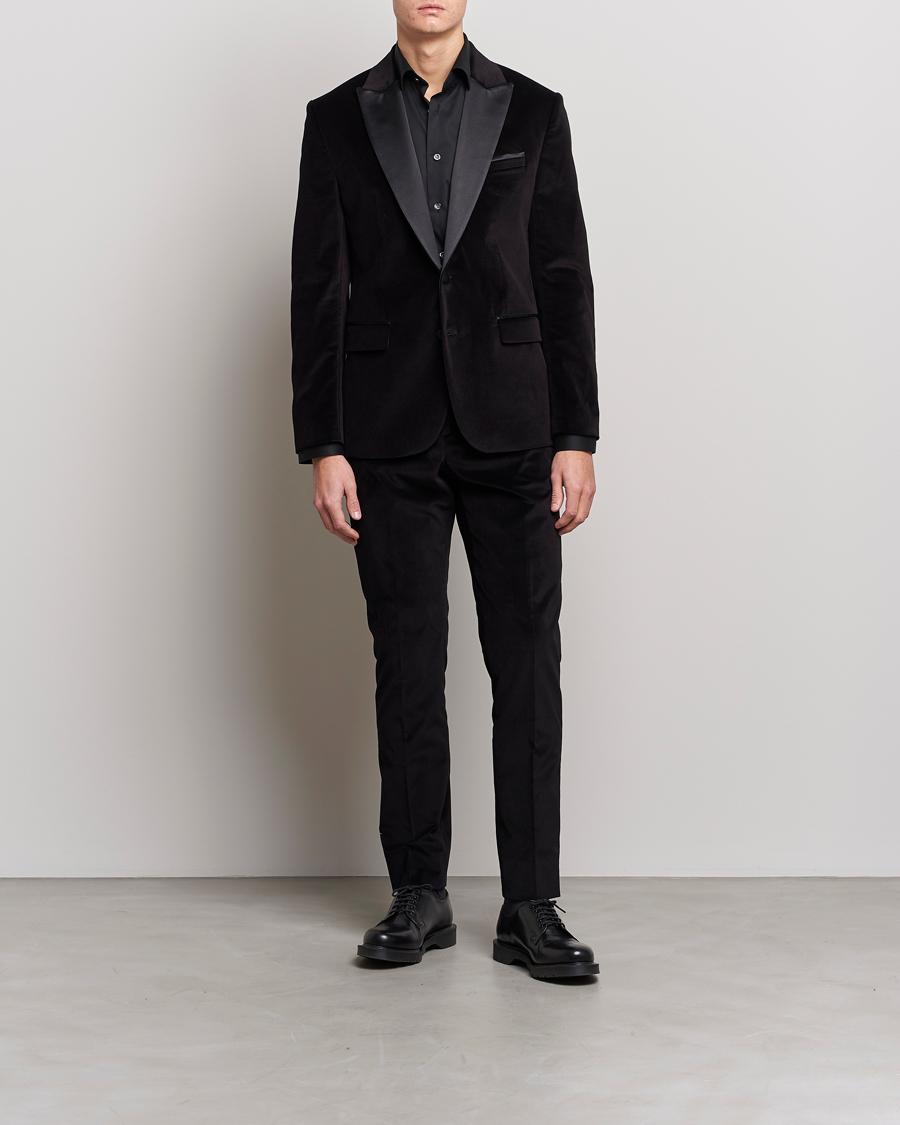 Herren | Sakkos | J.Lindeberg | Lenny Velvet Blazer Black