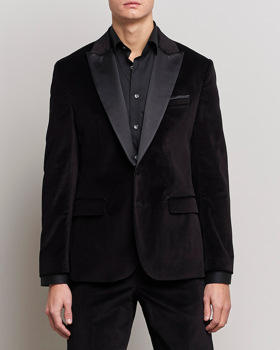 Herren | Sakkos | J.Lindeberg | Lenny Velvet Blazer Black