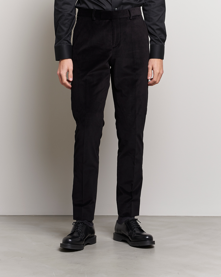 Herren | Hosen | J.Lindeberg | Liam Velvet Trousers Black