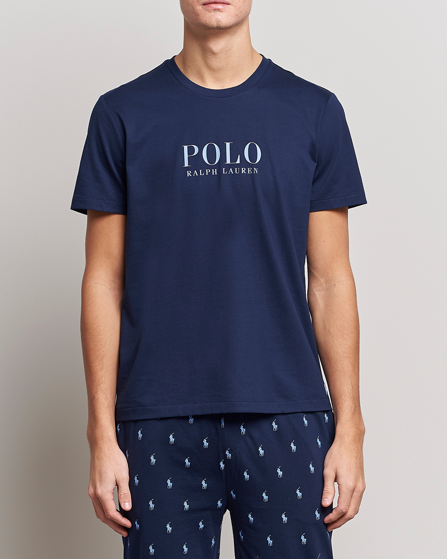 Herren | T-Shirts | Polo Ralph Lauren | Cotton Logo Crew Neck T-Shirt Navy