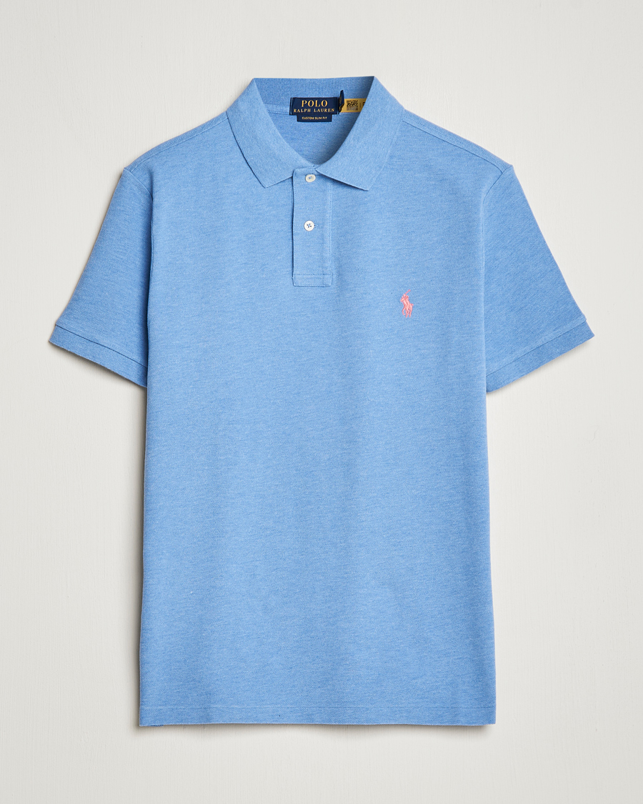 Herren | Poloshirts | Polo Ralph Lauren | Custom Slim Fit Polo Soft Royal Heather