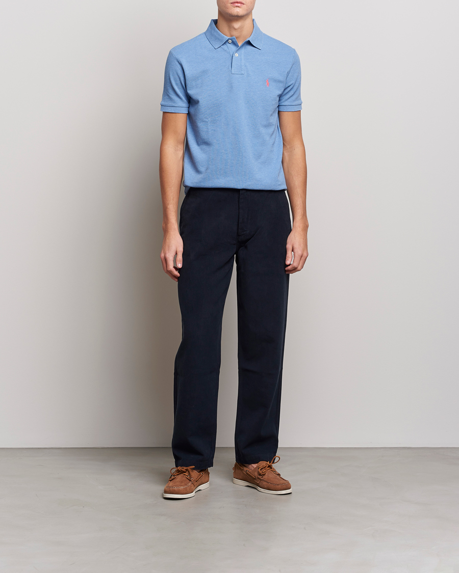 Herren | Poloshirts | Polo Ralph Lauren | Custom Slim Fit Polo Soft Royal Heather