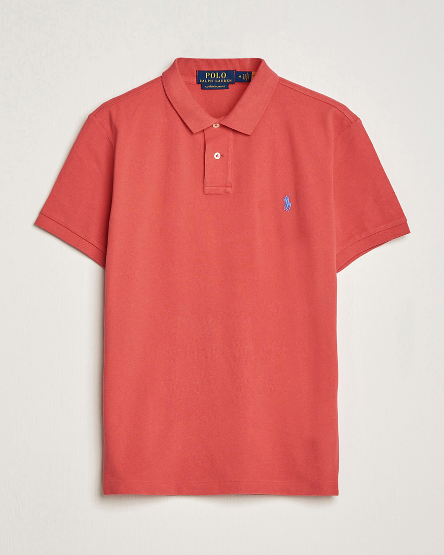 Herren | Poloshirts | Polo Ralph Lauren | Custom Slim Fit Polo Starboard Red