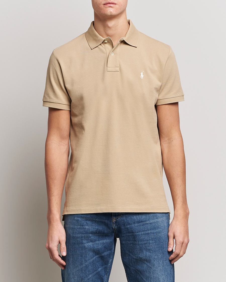 Herren | Poloshirts | Polo Ralph Lauren | Custom Slim Fit Polo Coastal Beige