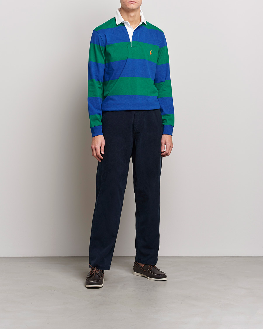 Herren | Pullover | Polo Ralph Lauren | Jersey Striped Rugger Blue/Green