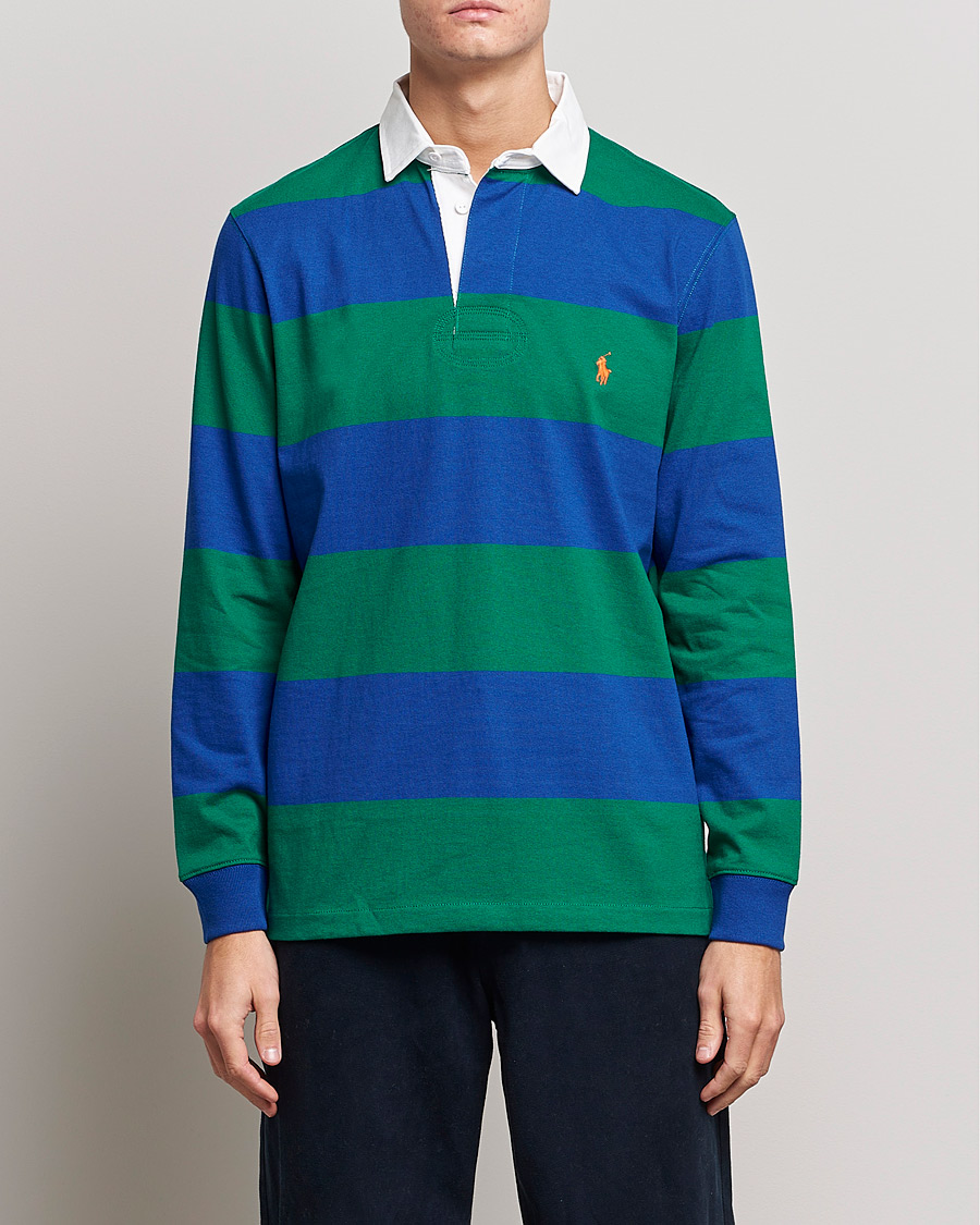 Herren | Pullover | Polo Ralph Lauren | Jersey Striped Rugger Blue/Green