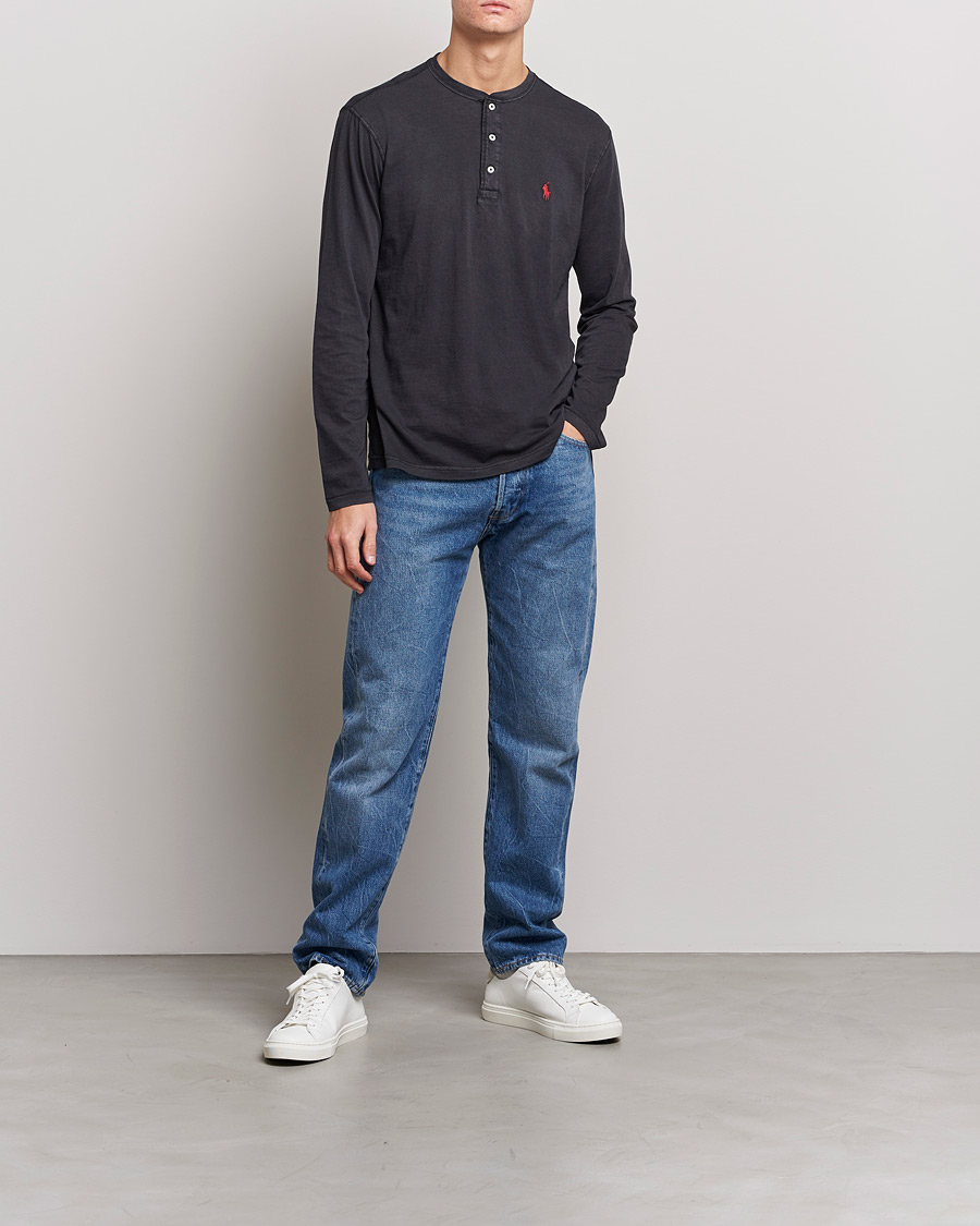 Herren | Pullover | Polo Ralph Lauren | Slub Jersey Henley Black