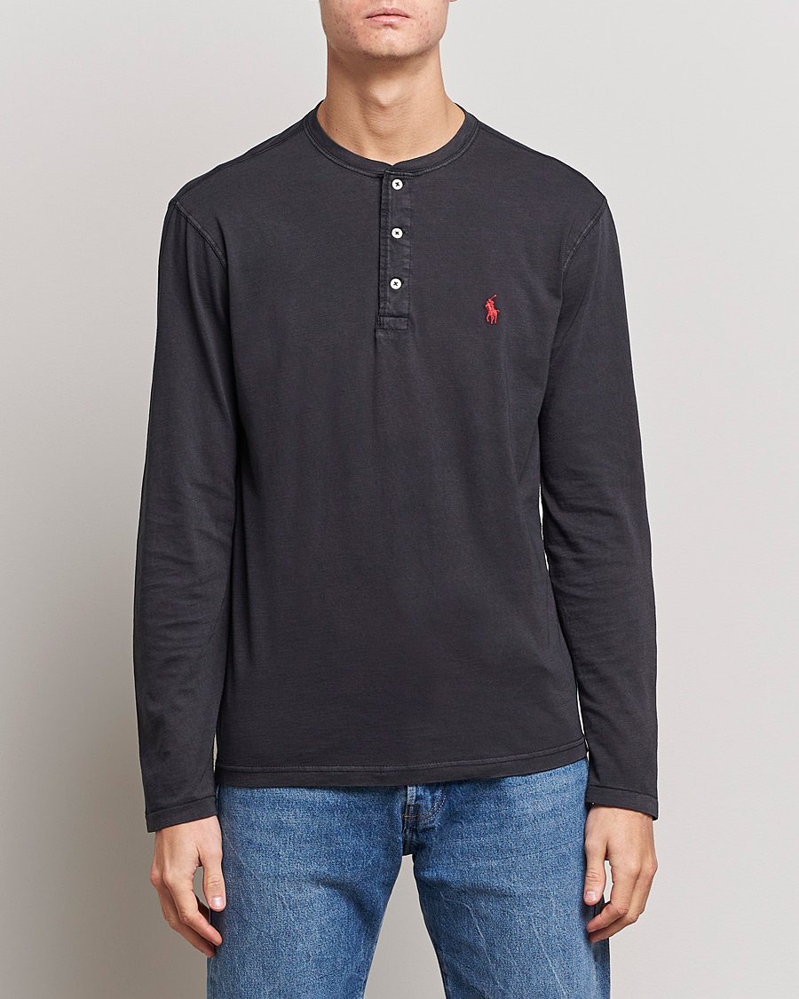 Herren | Pullover | Polo Ralph Lauren | Slub Jersey Henley Black