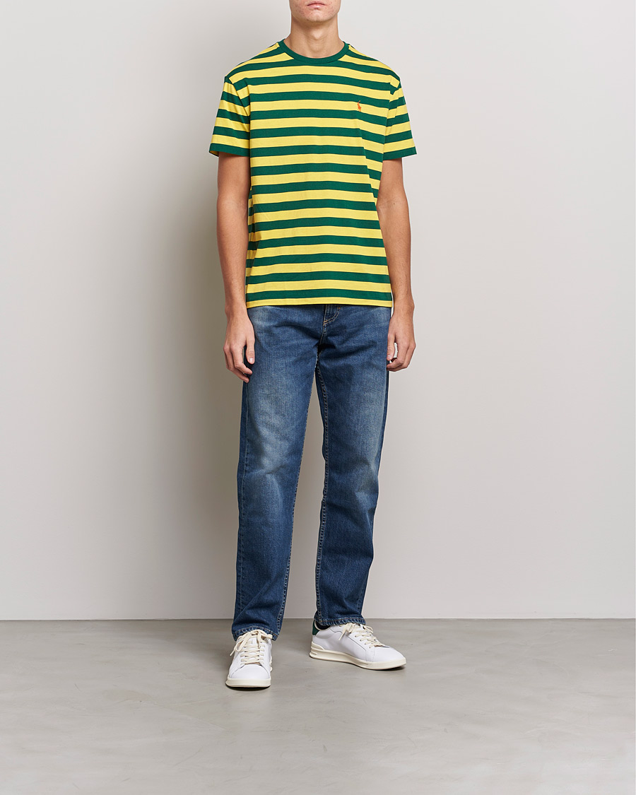 Herren | T-Shirts | Polo Ralph Lauren | Striped Crew Neck T-Shirt Lemon/Green
