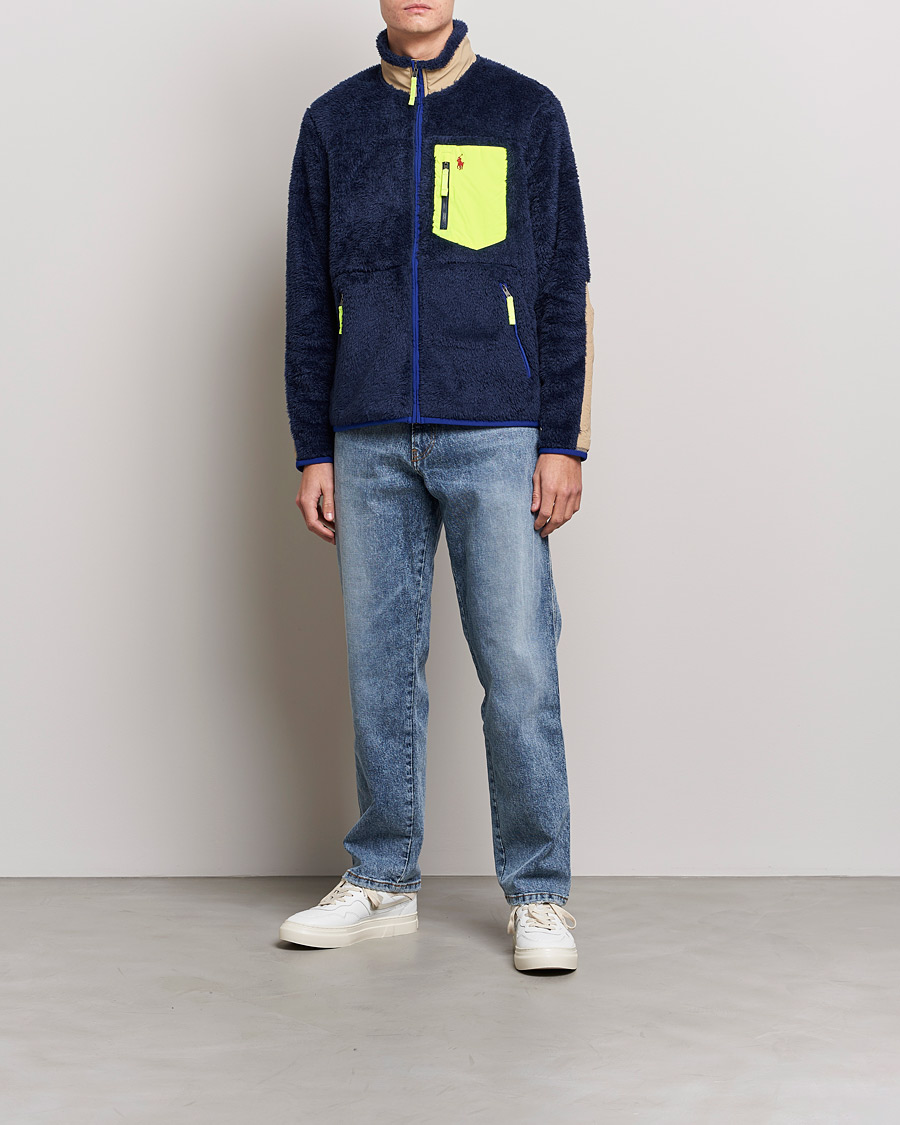 Herren | Pullover | Polo Ralph Lauren | Curly Sherpa Full Zip Navy Multi