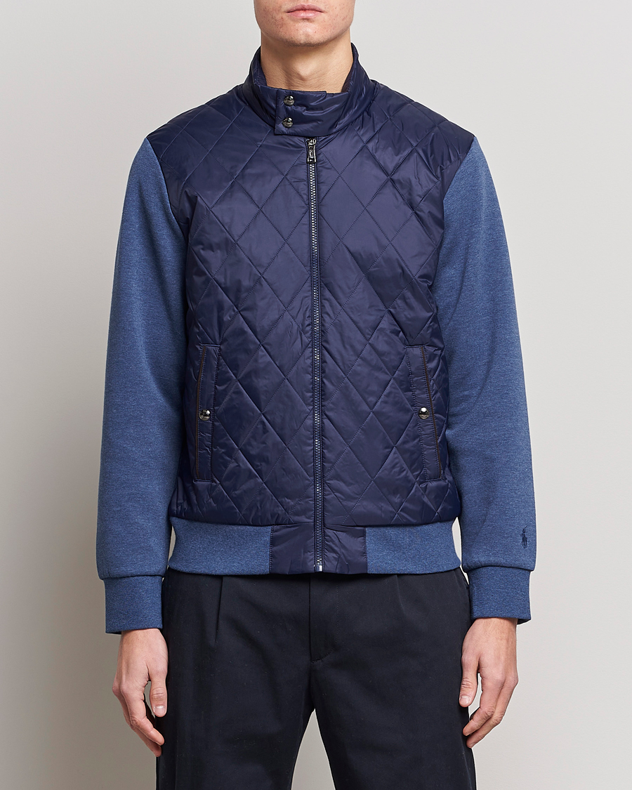 Herren | Pullover | Polo Ralph Lauren | Tech Double Knit Hybrid Full Zip Newport Navy