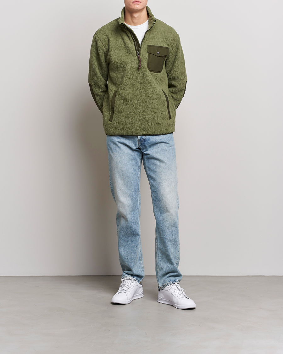 Herren | Pullover | Polo Ralph Lauren | Curly Sherpa Half Zip Company Olive