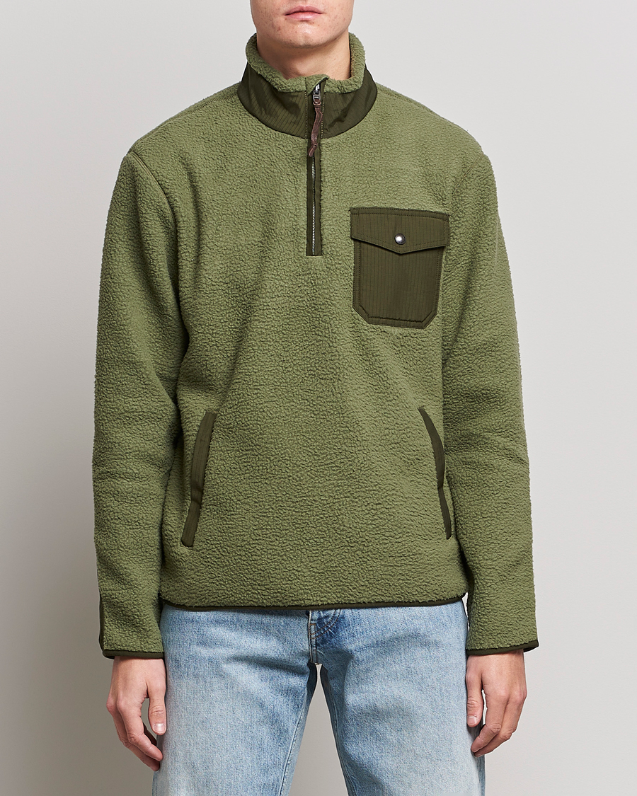 Herren | Pullover | Polo Ralph Lauren | Curly Sherpa Half Zip Company Olive
