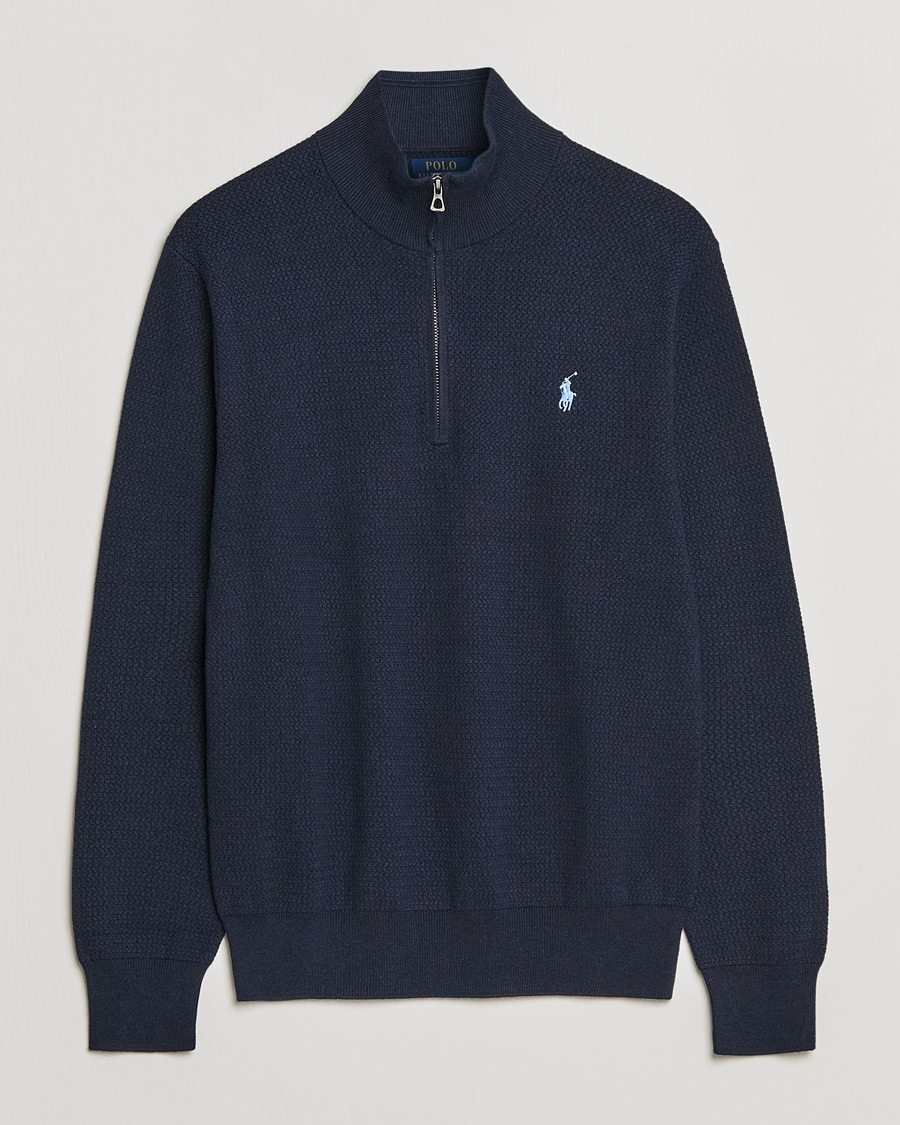 Herren | Pullover | Polo Ralph Lauren | Textured Half Zip Navy Heather