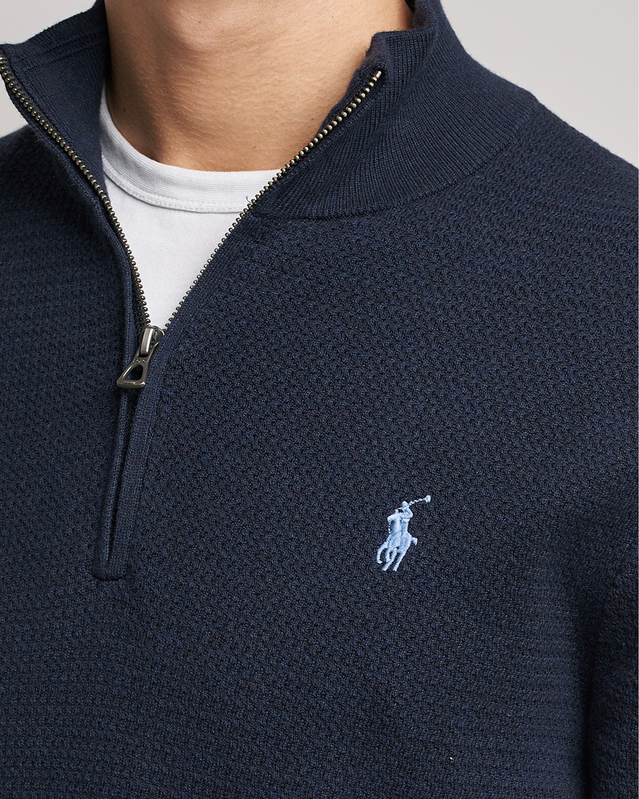 Herren | Pullover | Polo Ralph Lauren | Textured Half Zip Navy Heather