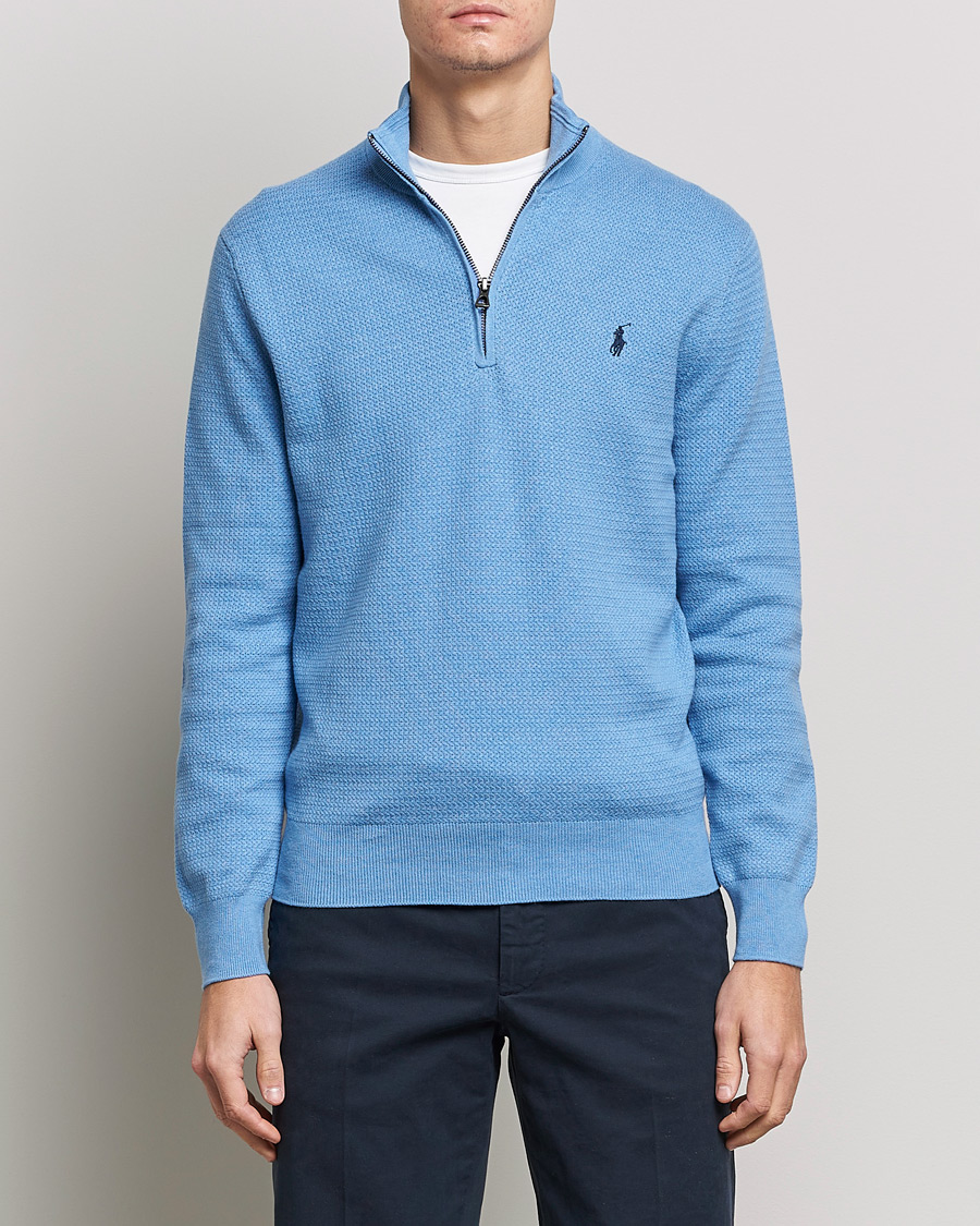 Herren | Pullover | Polo Ralph Lauren | Textured Half Zip Soft Royal Heather
