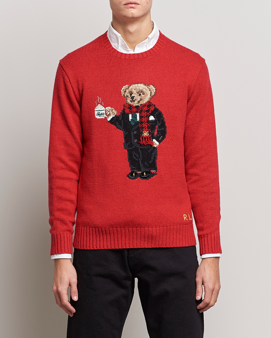 Herren | Pullover | Polo Ralph Lauren | Lunar New Year Bear Knitted Sweater Red