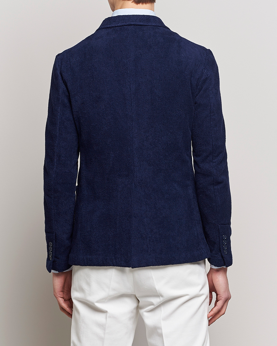 Herren | Sakkos | Ralph Lauren Purple Label | Knitted Terry Cloth Blazer Navy
