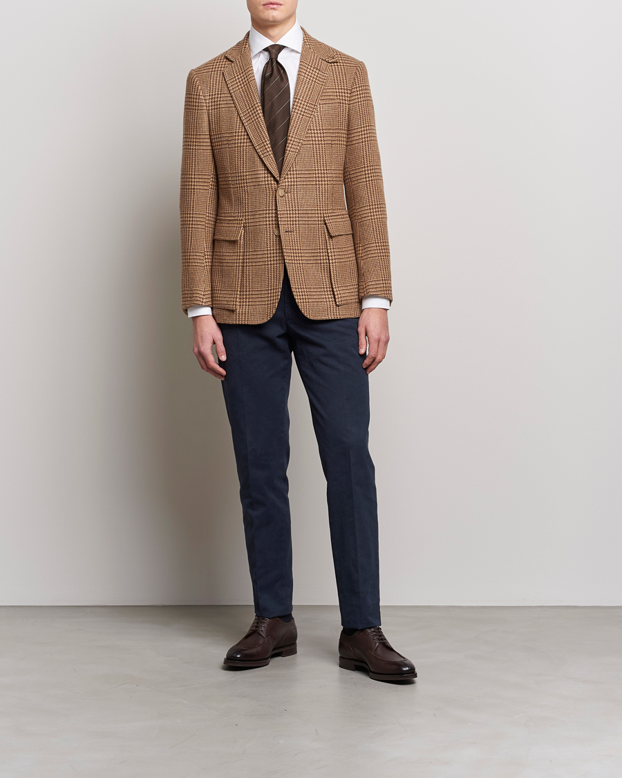 Herren | Sakkos | Ralph Lauren Purple Label | Glenplaid Sportcoat Beige/Brown
