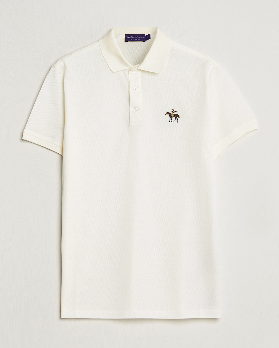 Herren | Poloshirts | Ralph Lauren Purple Label | Mercerized Cotton Polo Classic Cream