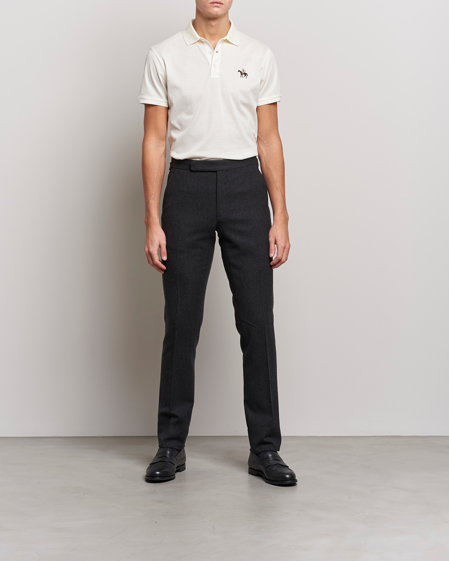 Herren | Poloshirts | Ralph Lauren Purple Label | Mercerized Cotton Polo Classic Cream