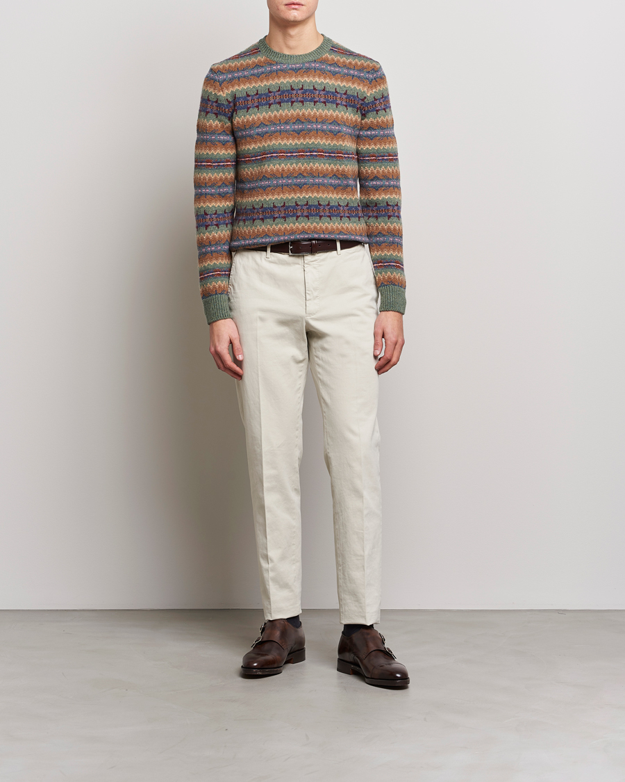 Herren | Pullover | Ralph Lauren Purple Label | Fairisle Jacquard Sweater Tan Multi