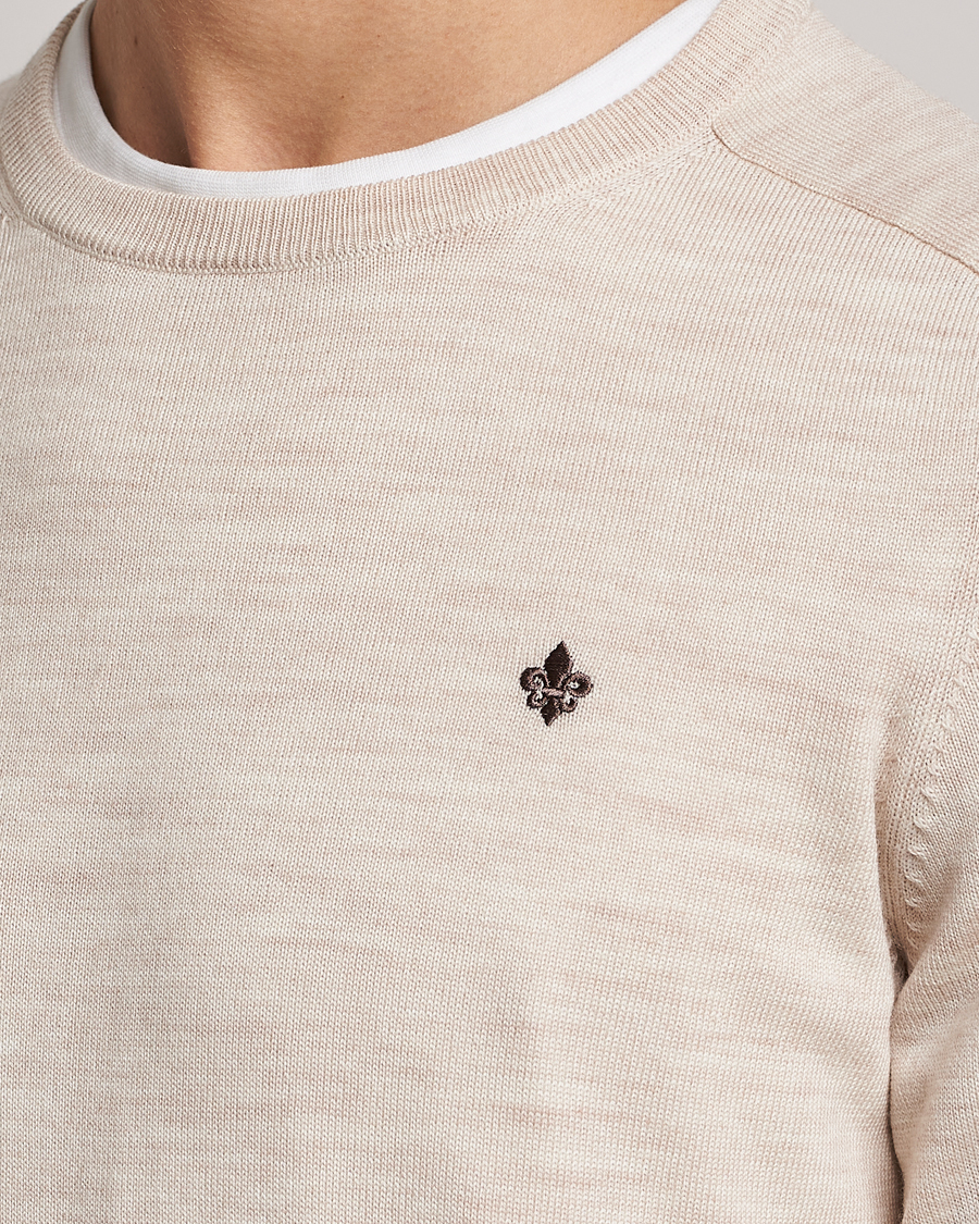 Herren | Pullover | Morris | Merino Crew Neck Pullover Ecru