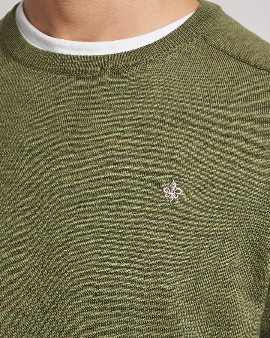 Herren | Pullover | Morris | Merino Crew Neck Pullover Sage Green