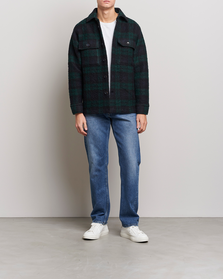 Herren | Jacken | NN07 | Soren Blackwatch Checked Jacket Navy/Green