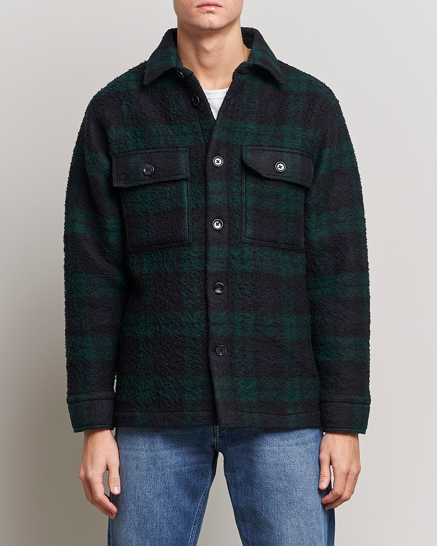 Herren | Jacken | NN07 | Soren Blackwatch Checked Jacket Navy/Green
