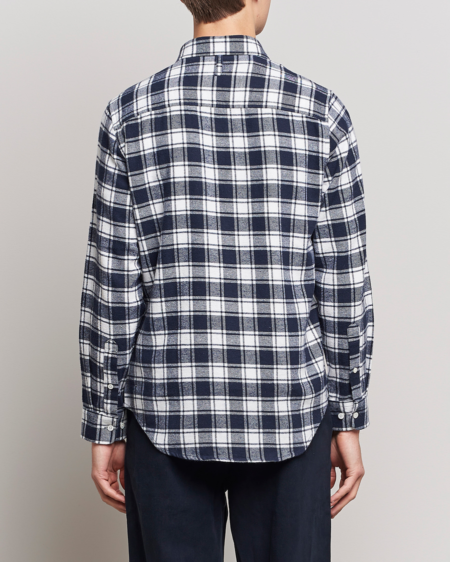 Herren | Hemden | NN07 | Arne Brushed Cotton Checked Shirt Navy/White