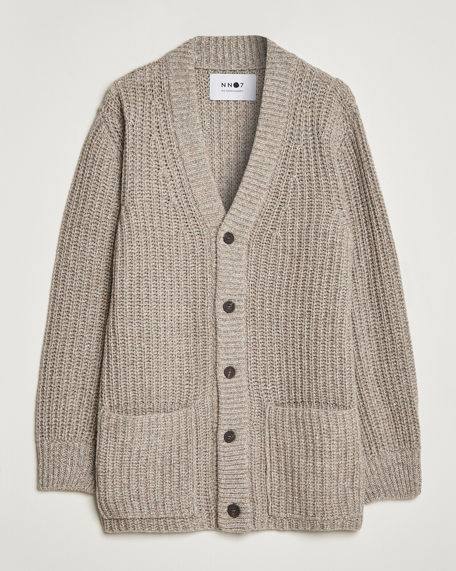 Herren | Pullover | NN07 | Benzon Knitted Cardigan Stone
