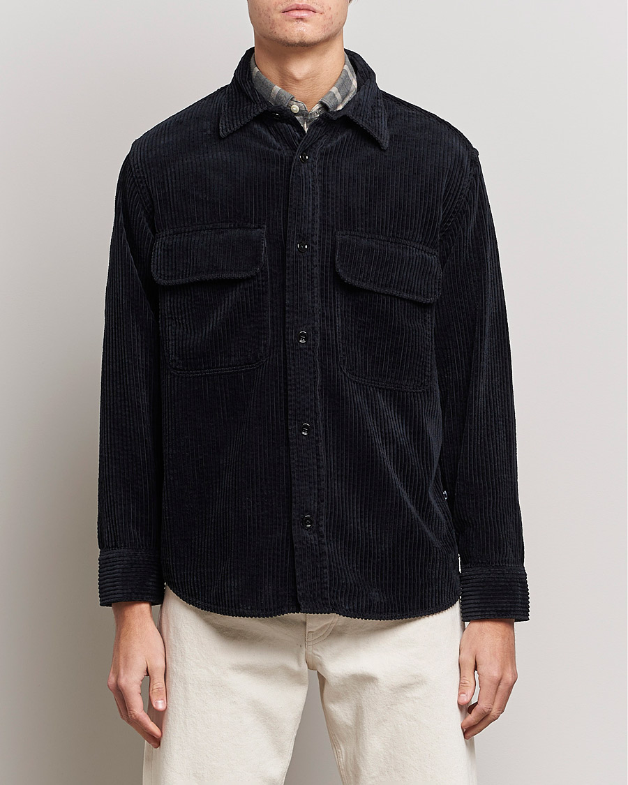 Herren | Hemden | NN07 | Folmer Corduroy Overshirt Black