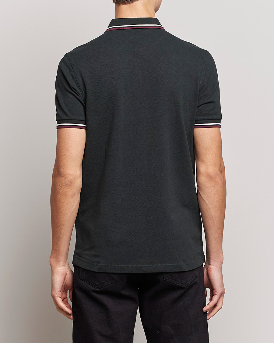 Herren | Poloshirts | Fred Perry | Twin Tipped Polo Shirt Night Green Ecru