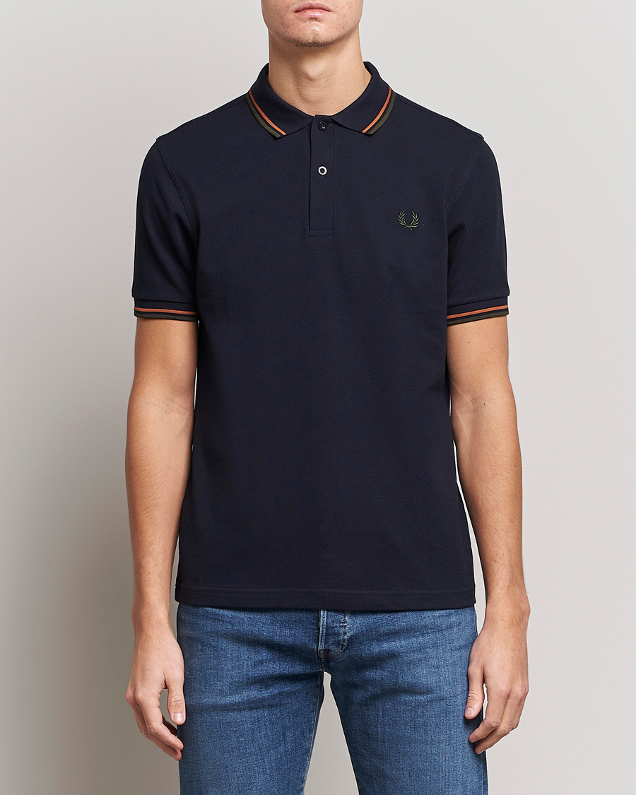 Herren | Poloshirts | Fred Perry | Twin Tipped Polo Shirt Navy Night Green