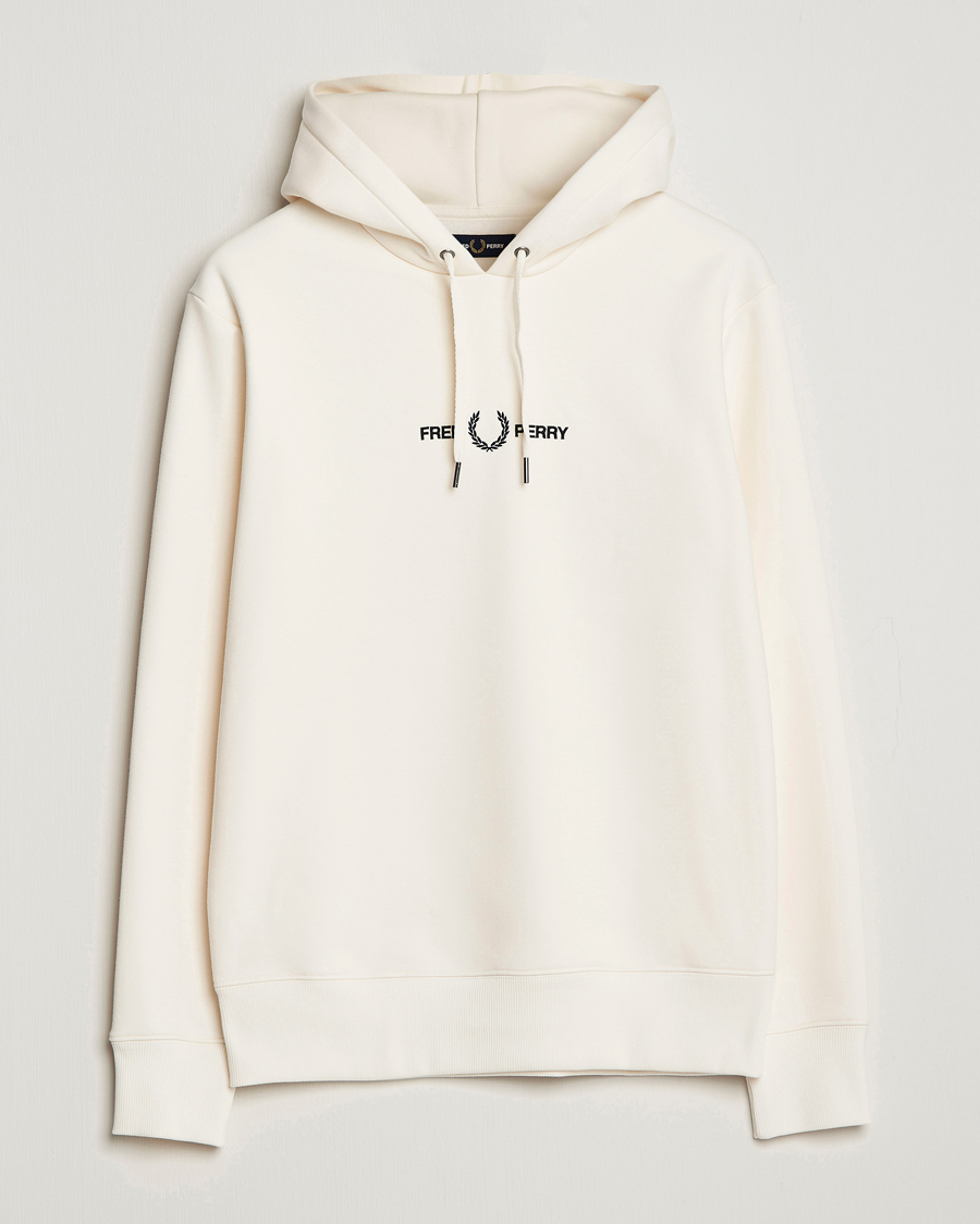 Herren | Pullover | Fred Perry | Emboided Hooded Sweatshirt Ecru