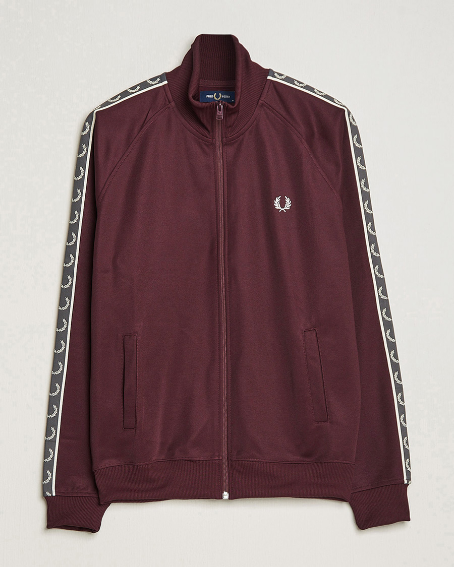 Herren | Pullover | Fred Perry | Taped Track Jacket Oxblood