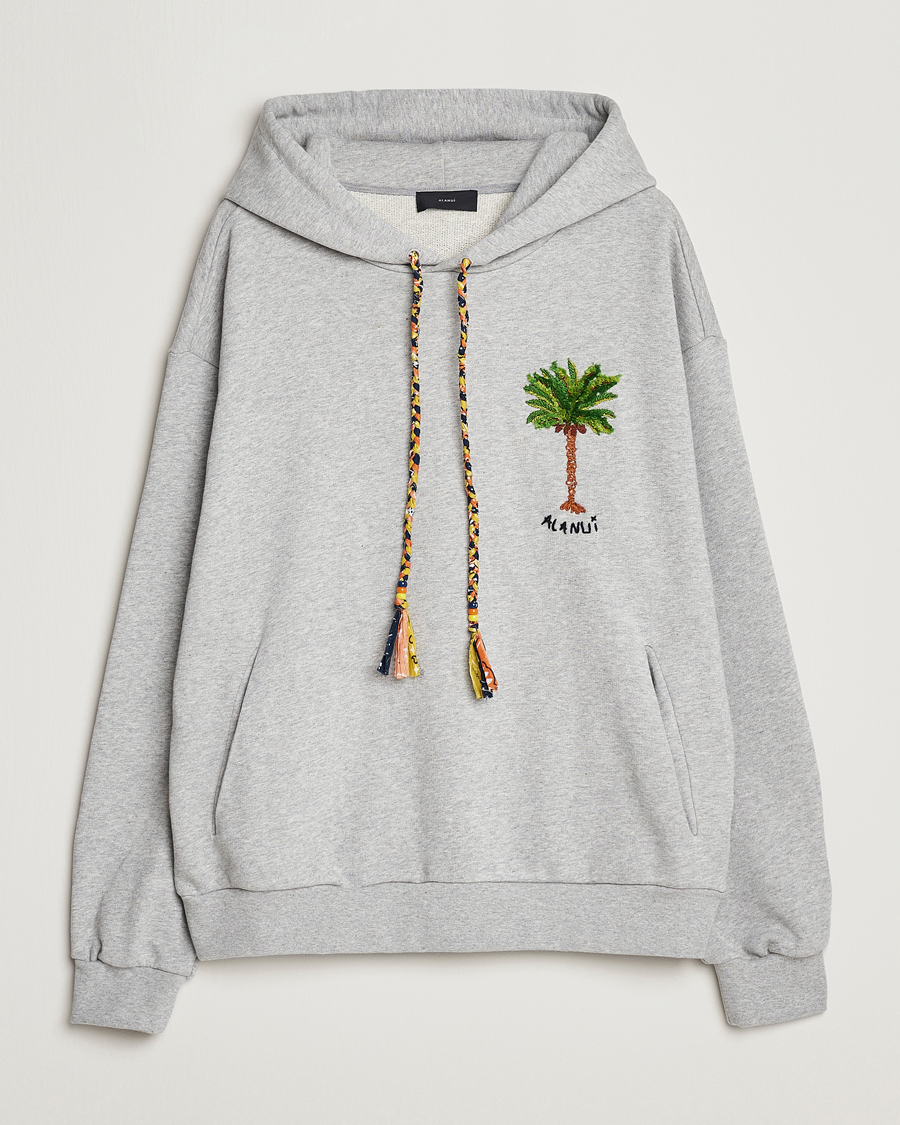 Herren | Pullover | Alanui | Embroidered Hoodie Grey Melange