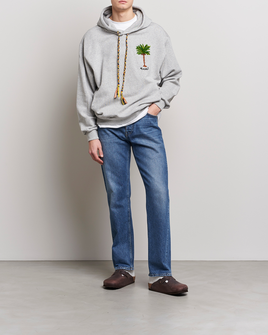 Herren | Pullover | Alanui | Embroidered Hoodie Grey Melange