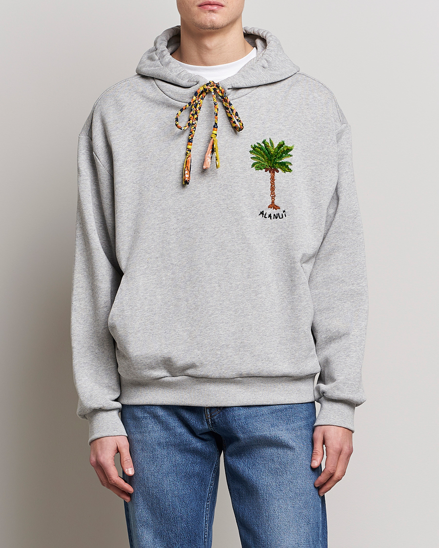 Herren | Pullover | Alanui | Embroidered Hoodie Grey Melange