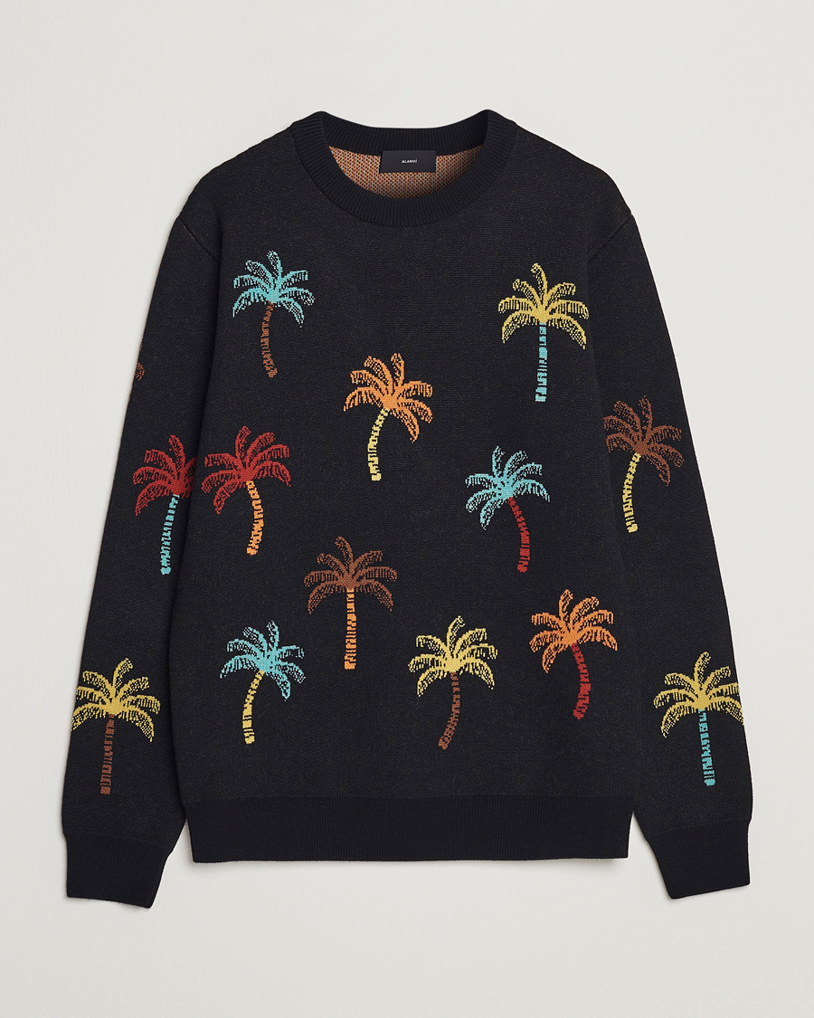 Herren | Pullover | Alanui | Palm Tree Jacquard Sweater Black