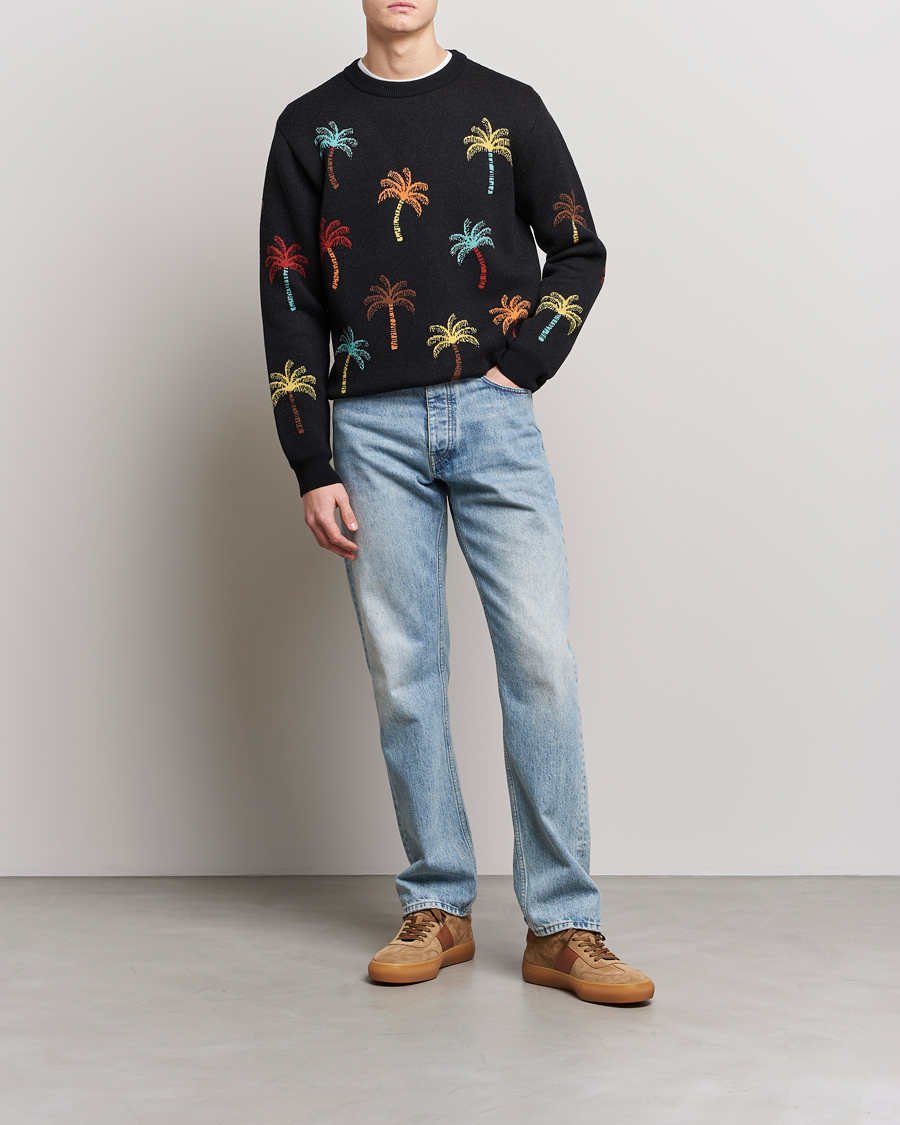 Herren | Pullover | Alanui | Palm Tree Jacquard Sweater Black