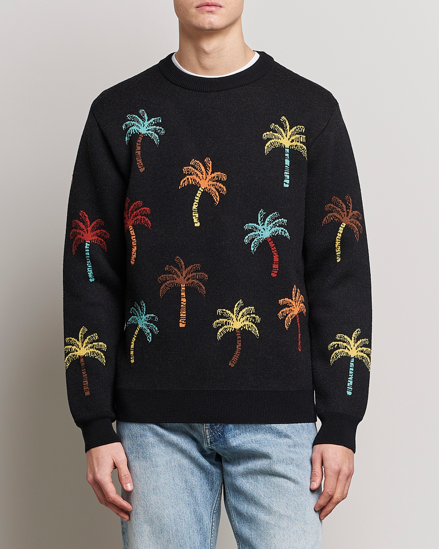 Herren | Pullover | Alanui | Palm Tree Jacquard Sweater Black