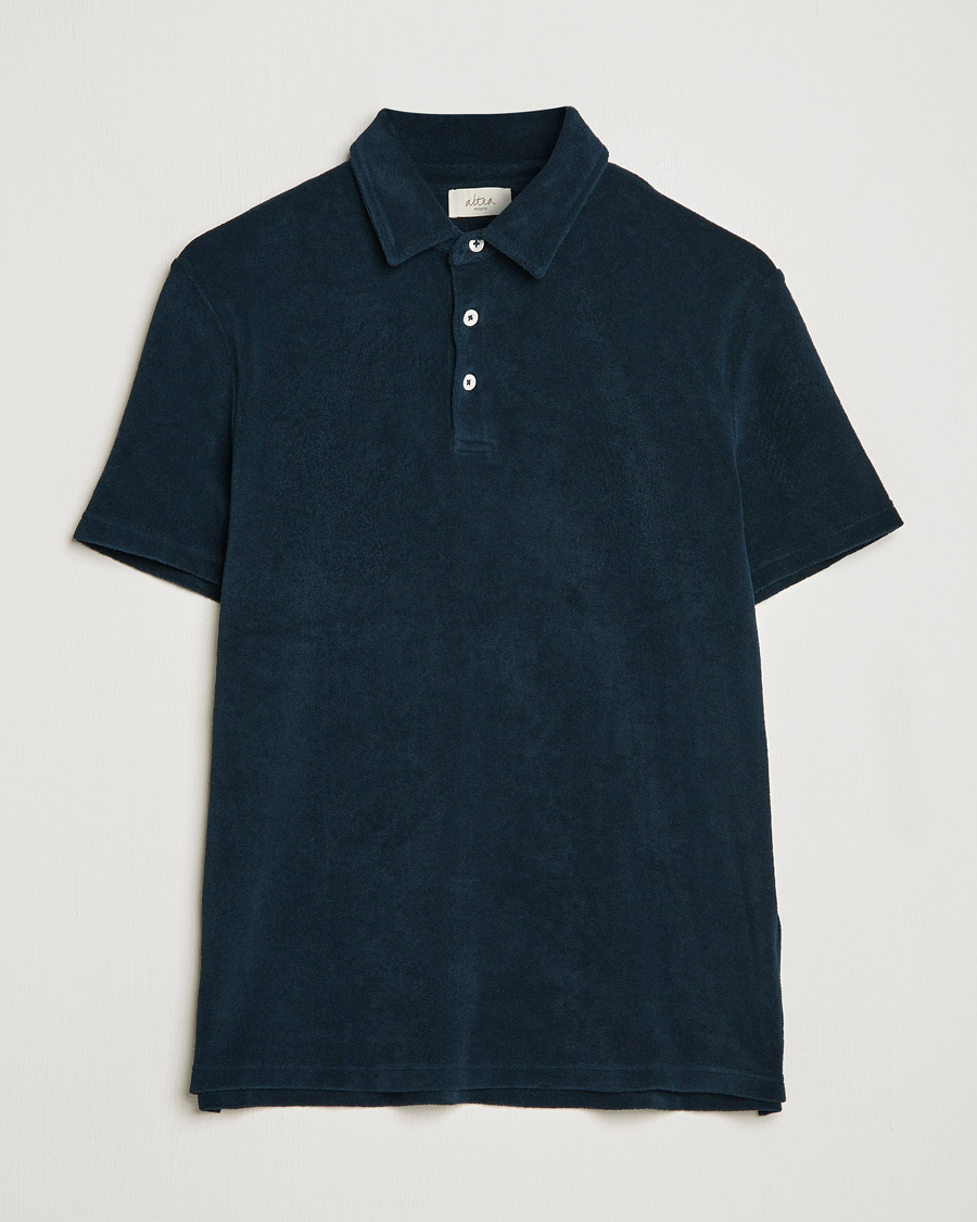 Herren | Poloshirts | Altea | Short Sleeve Terry Polo Navy