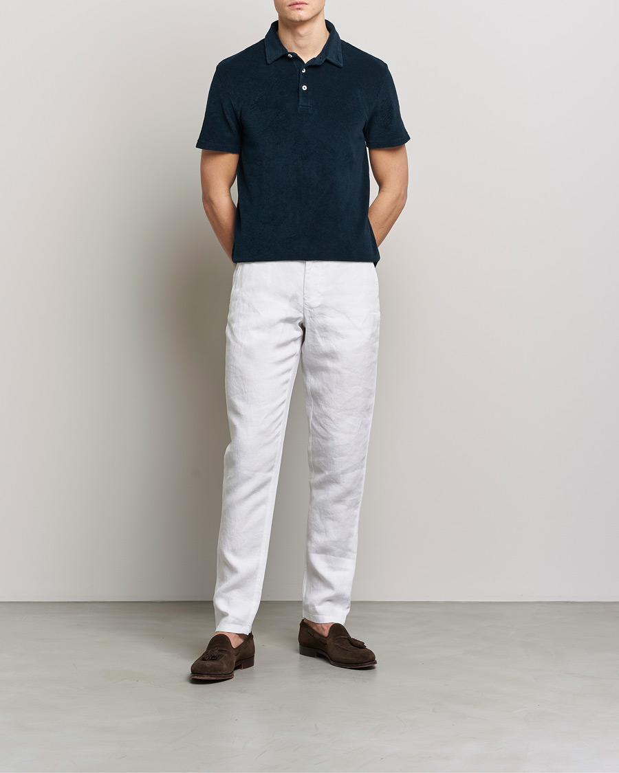 Herren | Poloshirts | Altea | Short Sleeve Terry Polo Navy