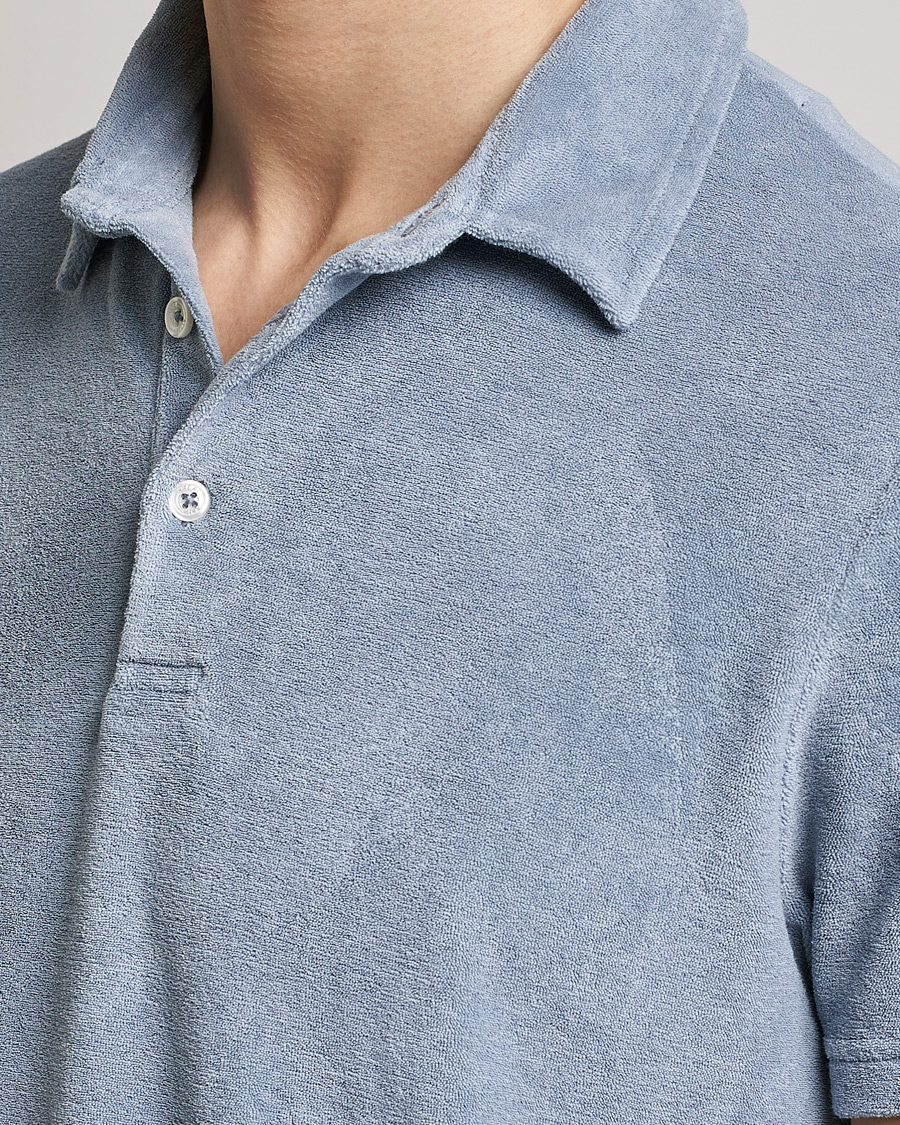 Herren | Poloshirts | Altea | Short Sleeve Terry Polo Dusty Blue