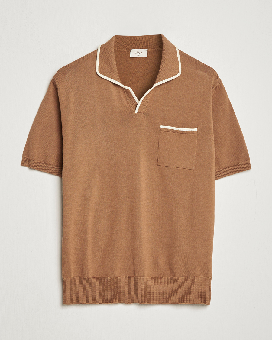 Herren | Poloshirts | Altea | Short Sleeve Riviera Polo Tobacco