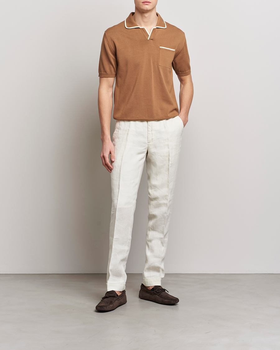 Herren | Poloshirts | Altea | Short Sleeve Riviera Polo Tobacco
