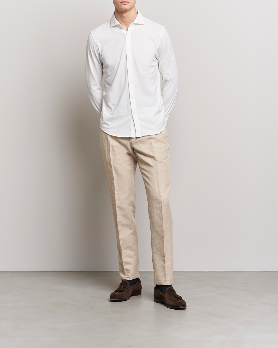 Herren | Hemden | Altea | Jersey Stretch Shirt White